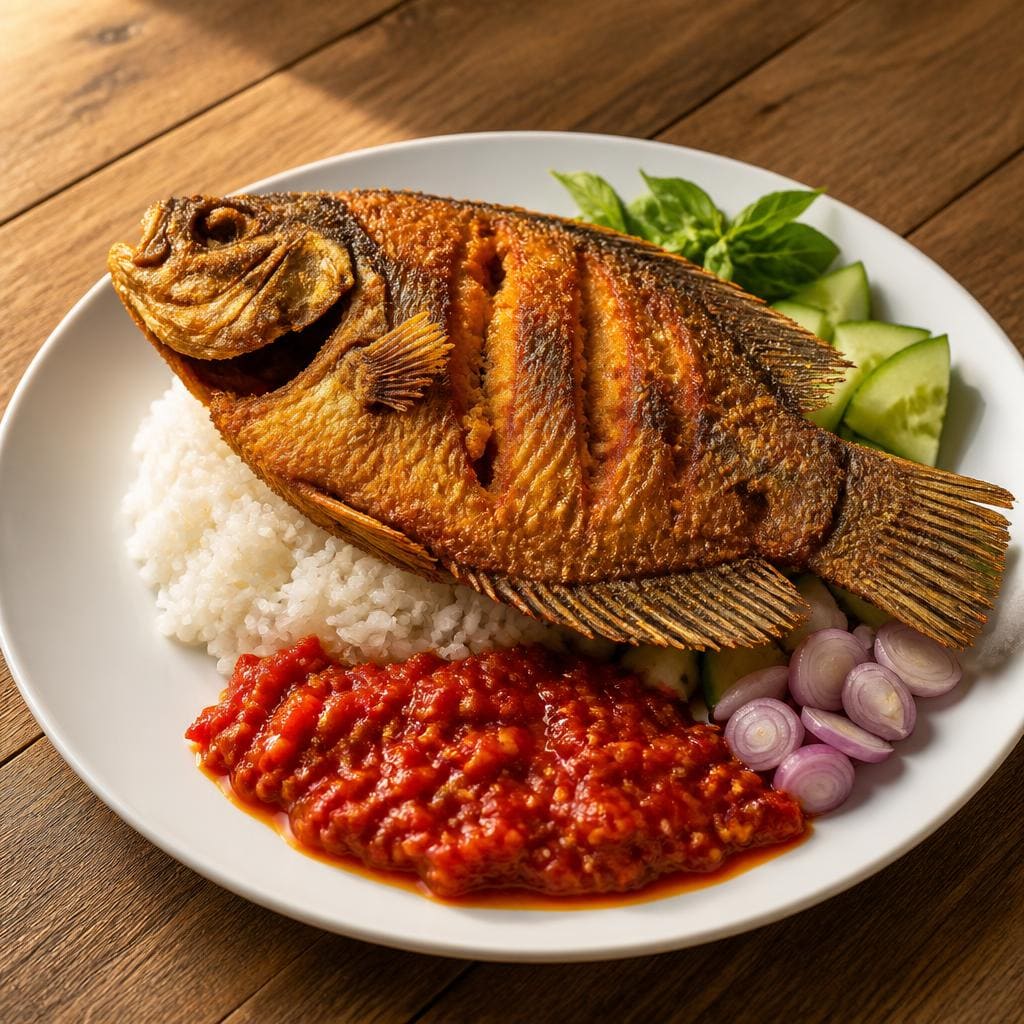 Nasi Ikan Gurami Sambal Tempong D’ Cost Seafood